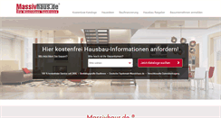Desktop Screenshot of massivhaus.de